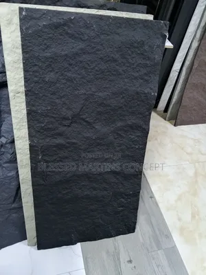 Black Color Pu Stone Panel for Tv Console and Interior Walls