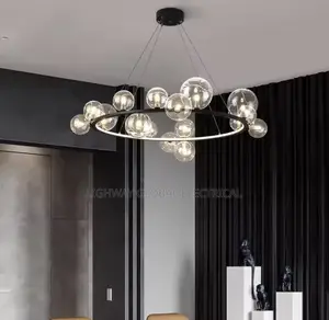 Nordic Magic Bean Glass Bubble Modern Chandelier