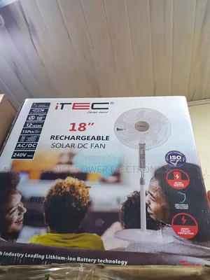 Brand New Itec. Rechargeable Fan 18inches