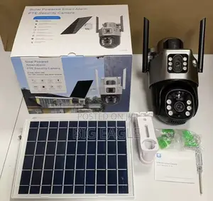 Surveillance Cameras Solar Powered Dual Lens PTZ CCTV Camera V380