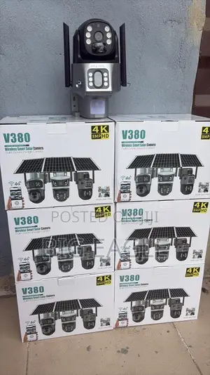 V380 Pro 4g Solar PTZ Security Camera – 8mp Ultra Hd, Dual Lens,