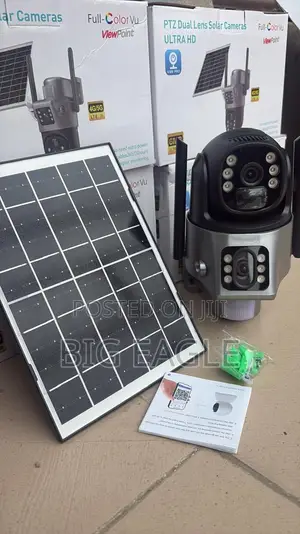 V380 Pro Dual Lens PTZ Solar Camera 5.0mp