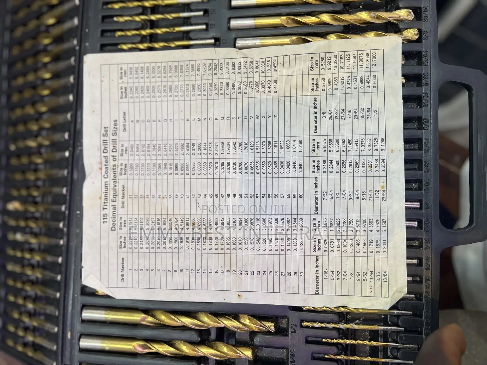 115-Piece Titanium-Coated Drill Bit Set