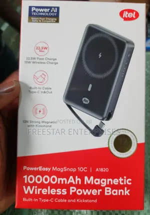 Itel 10000mah Magnetic Power Bank. Itel Magsafe Power Bank.