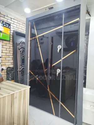 Black Gold Line Exquisite Turkey Door 4ft by 7ft Entrance Door