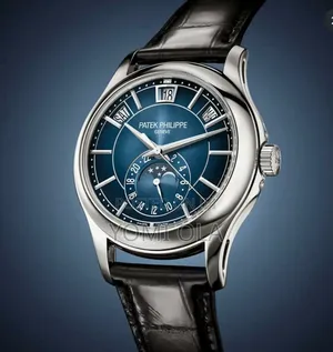 Patek Philippe Annual Calendar Moon Phases Blue Dial Watch
