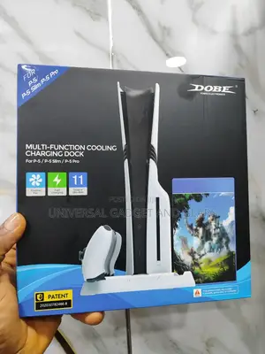 Multifunction Cooling, Charging Stand for Playstation 5 Slim and Pro