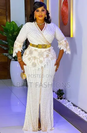 White Turkish Dinner Gown