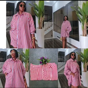 Lady's Red Strip 2 Pieces Short