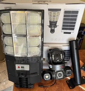 Solar Street Light 500w With PTZ Triple Camera 4g Enabled