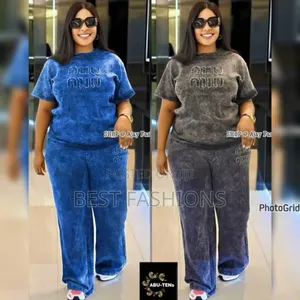 Ladies 2 PCS Casual Palazzo Trousers