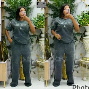 Ladies 2 PCS Casual Palazzo Trousers