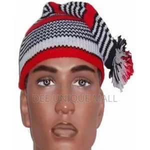 Igbo Traditional War Dance Wool Hat Cap. Men's Knitted Cap in Sizes