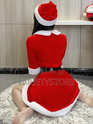 Women Santa Costume Dress Velvet Dress