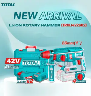 Total 42v Cordless Brushless Rotary Hammer (26mm) With 2 X Batteries