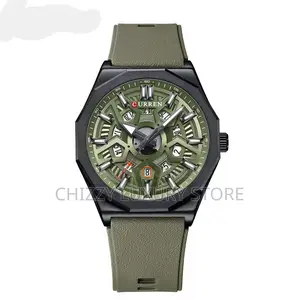 Curren Quality Men Rubber Strap Wristwatch