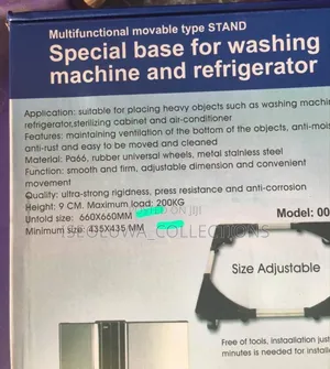 Adjustable Washing Machine Refrigerator Moving Stand With Wheels