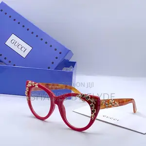 Gucci Eyeglasses - Gold Floral Accents - New With Case Card!