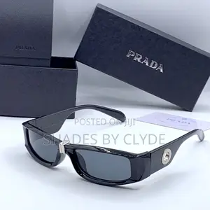 Prada Sunglasses -Frames With Silver Accents - New With Case Card!