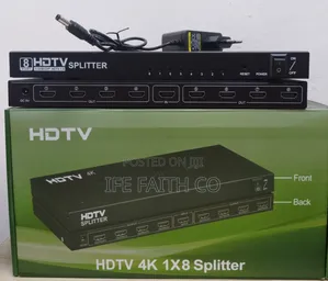  8 Port Hdmi Splitter 1×8 1 in 8 Out Audio Supports 3d, X 
