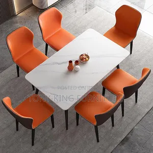 Modern Luxury Marble Dining Table With 6-Chairs