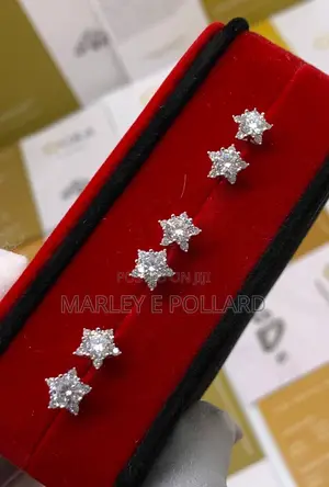 Star 925 Sterling Silver VVS 1 Moissanite Men’S Women’S Earring Studs