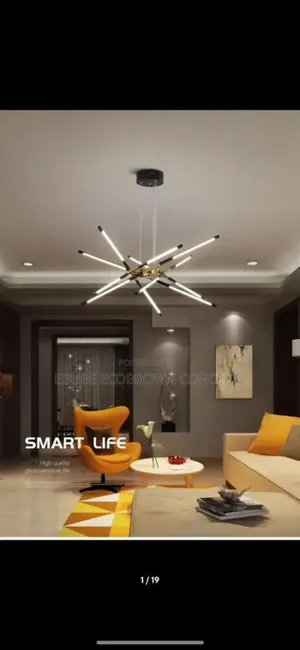 Led Ceiling Fitting Lamp Chandelier Light Gold and Black