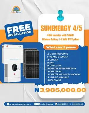 Itel 4kva Inverter/5kwh Battery/4.5kw Pv System