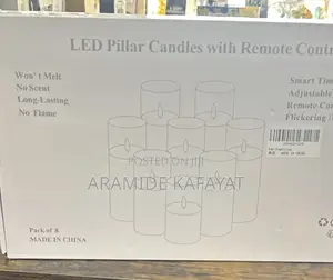 Led Pillar Candle With Remote Control (Flameless)