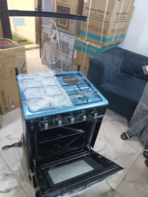 New Aeon 60x60 Standing Gas Cooker 4 Burners Black Finish