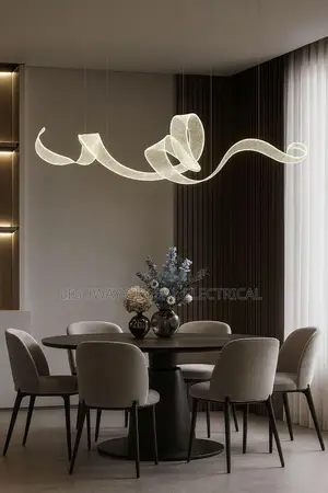 French Restaurant Designer Artistic Style Ribbon Custum Chandelier