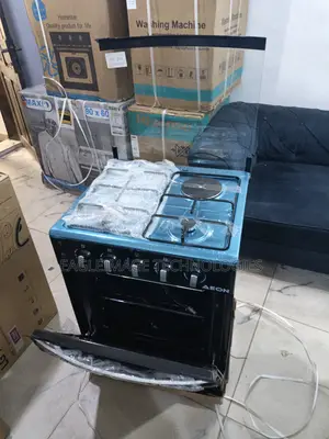 Brand New Aeon 60x60 4 Burner Gas Cooker With Glass Top Lid