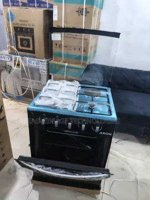 Aeon 60x60 Gas Cooker Black 4 Burners - Brand New Original