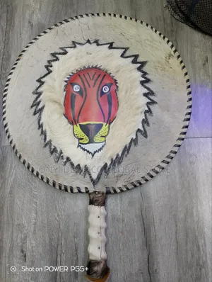 Igbo Animal Skin Lion Head Hand Fan for Traditional Marriage / Wedding
