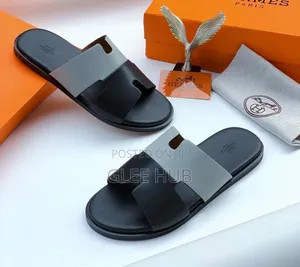 Hermes Two-Toned Palms Slippers