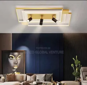 Classic Led Flush Chandelier Light With 3 Colour Light