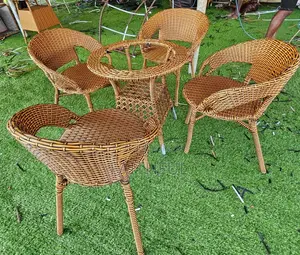 Rattern Table and Chairs