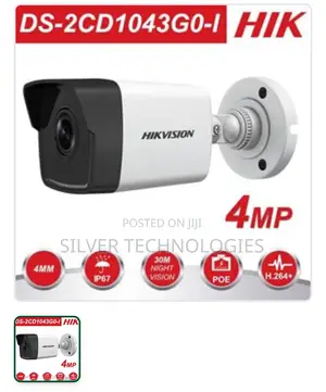 Hikvision 4mp Ip Bullet, Ds-2cd1043g0-I(4mm)(O-Std)