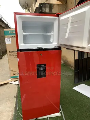 Hisense Ref 205 DRB 204l Refrigerator, Red Finish, Double Door