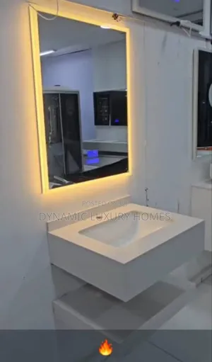 60cm Marble Cabinet Basin With Sensor Mirror
