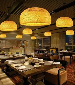 Modern Single Pendant Light With Bulb Wooden Colour