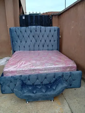 High Quality Super Quality Upholstery Grey Bed Frame