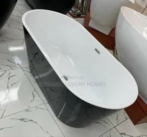170cm by 70cm Black and White Bathtub