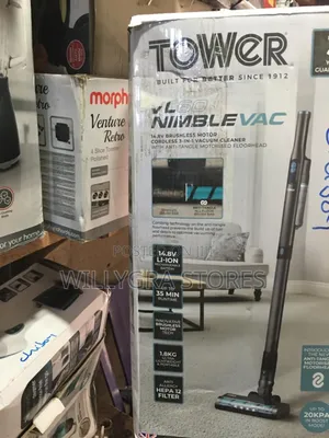 Tower Nimblevac Cordless Vacuum With Brushless Motor, Hepa Filter.