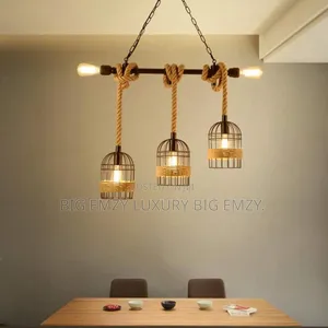 Hemp Rope Pendant Light or an Industrial-Style Chandelier.