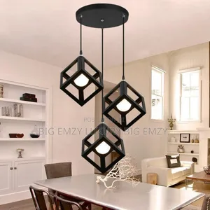 Geometric Pendant Light or a Modern Cube Ceiling Lamp.