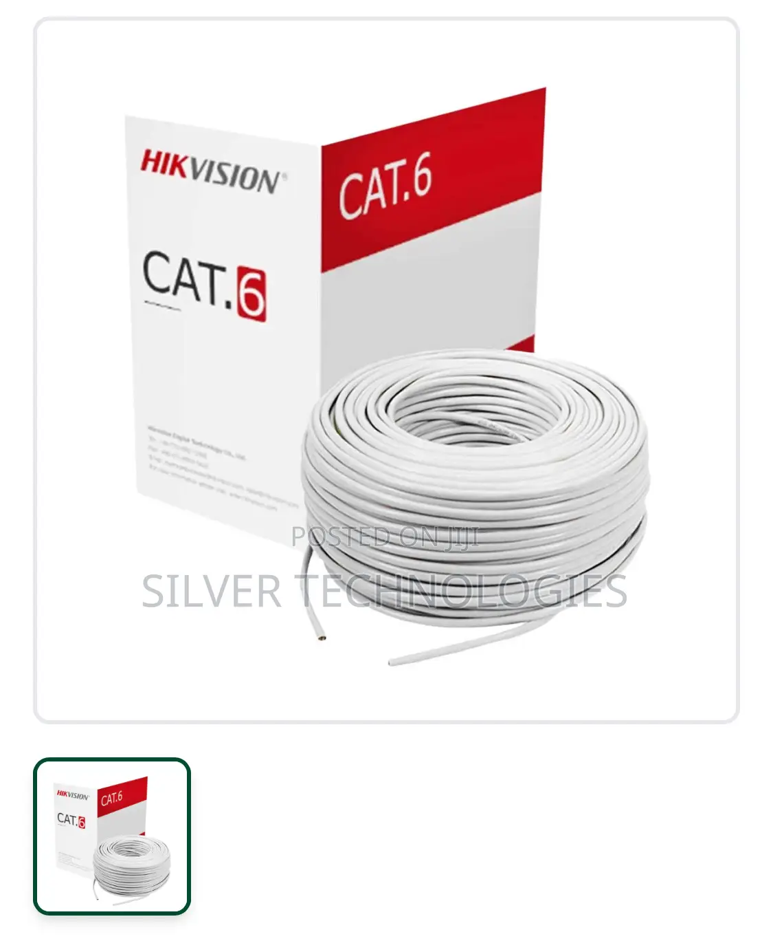 Hikvision Cat-6 305 Meter White Network Cable