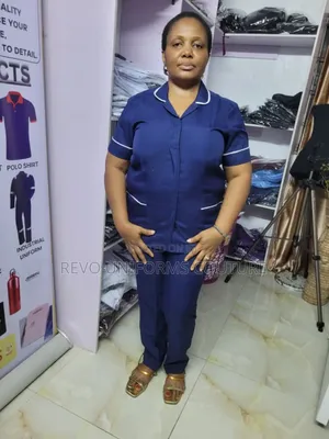 Deep Blue Nanny's Uniform