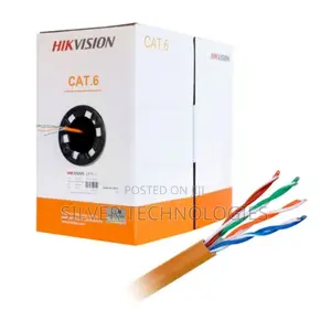 Hikvision 305m Cat6 Utp Network Cable Solid Copper (0.55 Mm, Orange)
