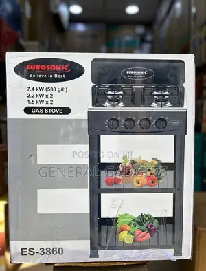 Eurosonic 4 Burner Standing Gas Cooker With Storage Space